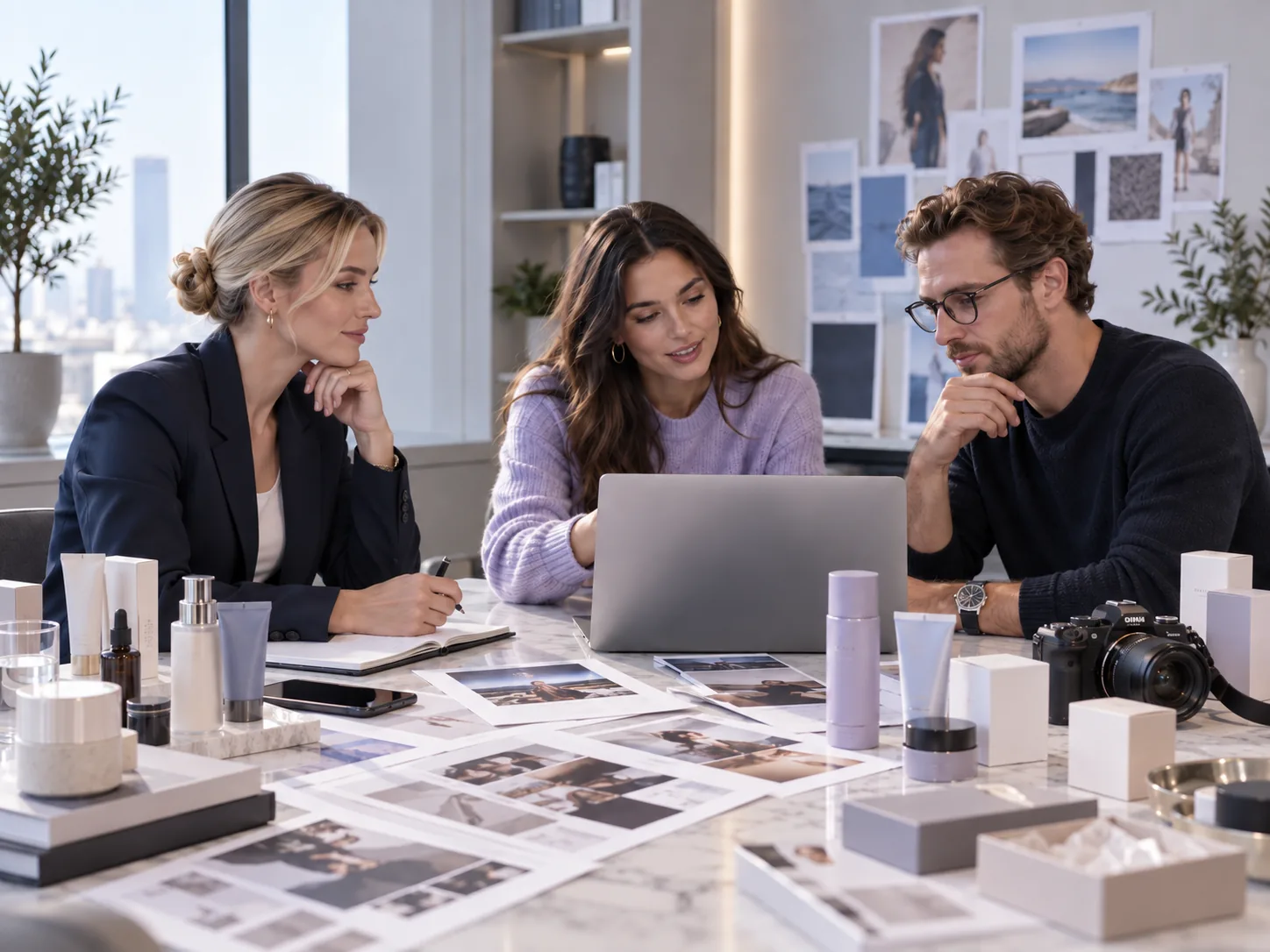 Brand-Team bewertet gemeinsam Creator-Profile für eine passende Auswahl